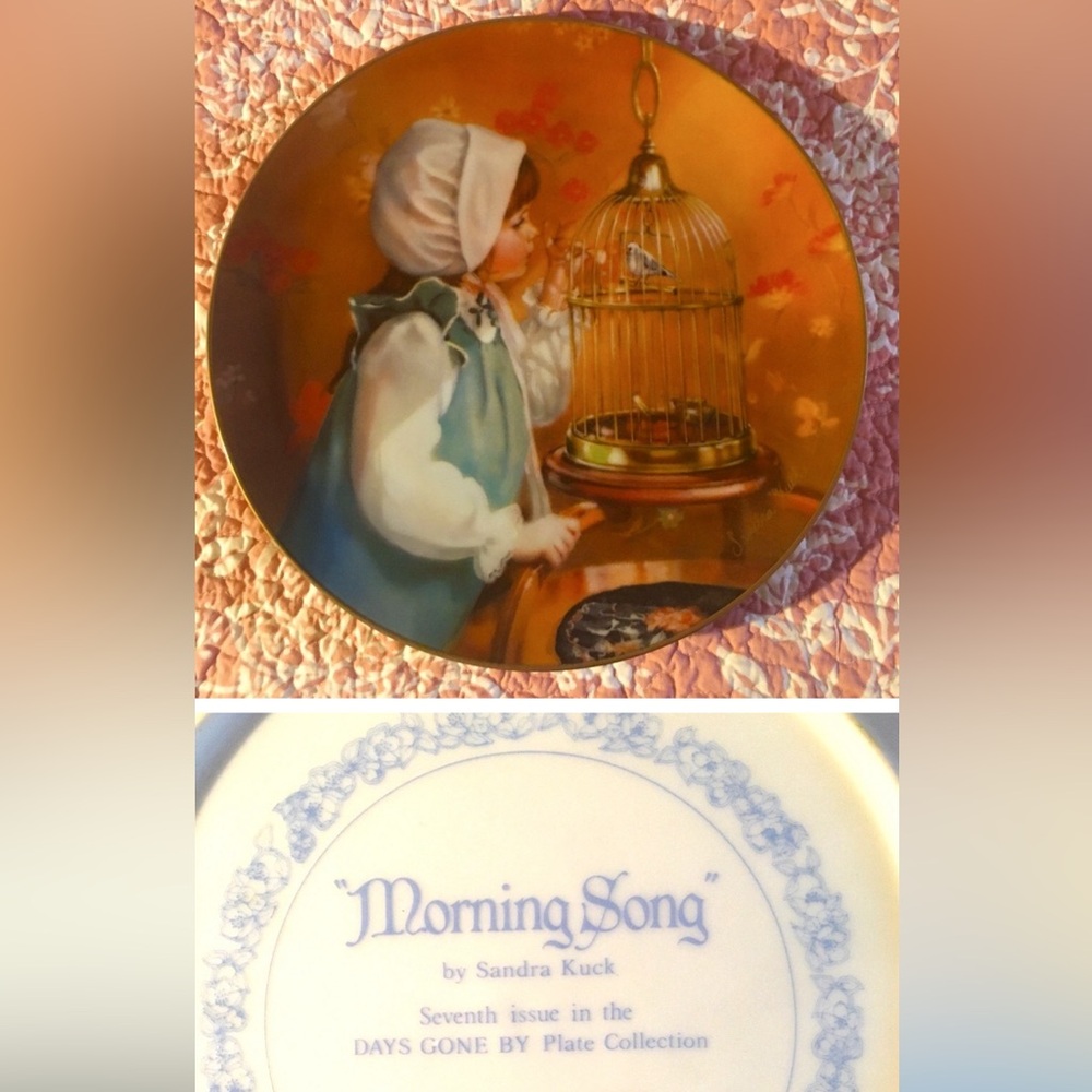 Days Gone By Plate Series “Morning Song” by Sandra Kuck